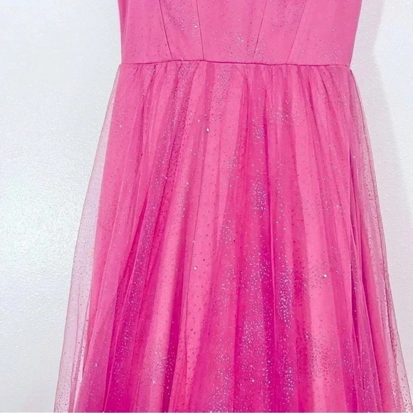 NWT City Studio Pink Sparkle Gown - Picture 11 of 16
